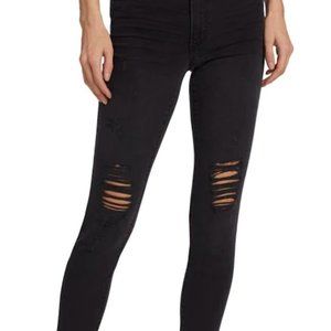 JOE'S JEANS Destroyed  High Rise Skinny Jeans Black
